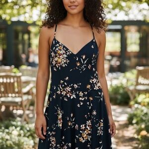 Elegant Floral Midi Dress by The General Good